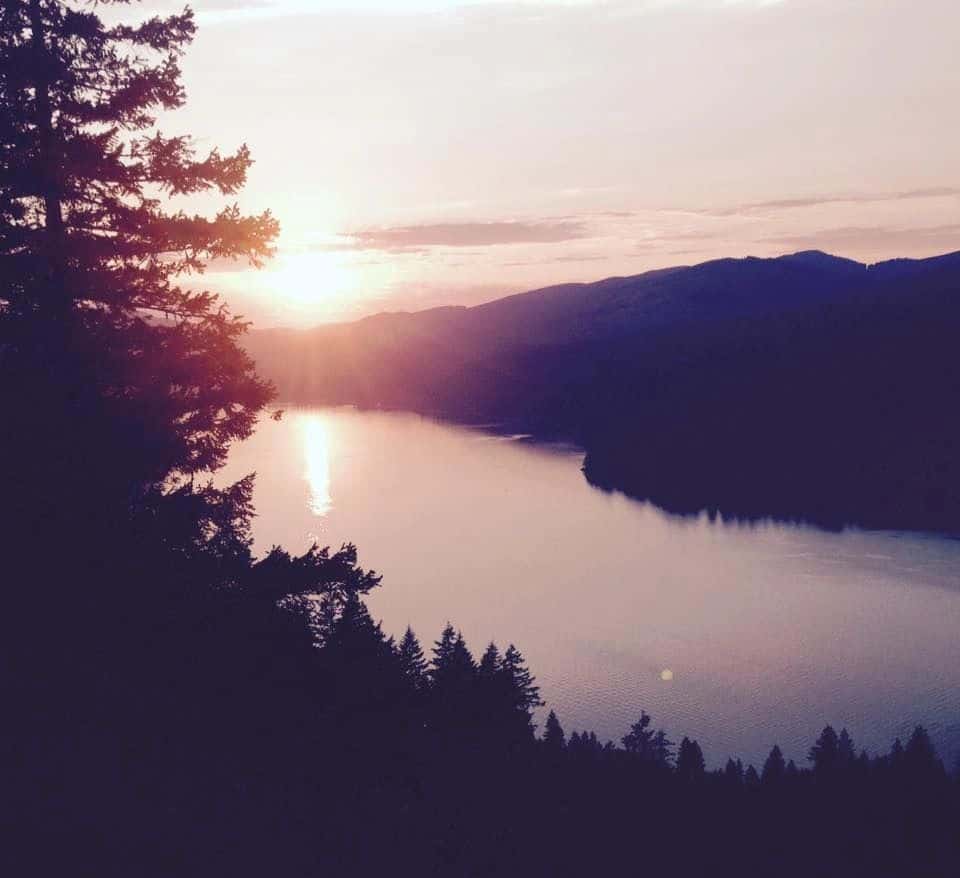 Lake Merwin Sunset for camper's hideaway blog