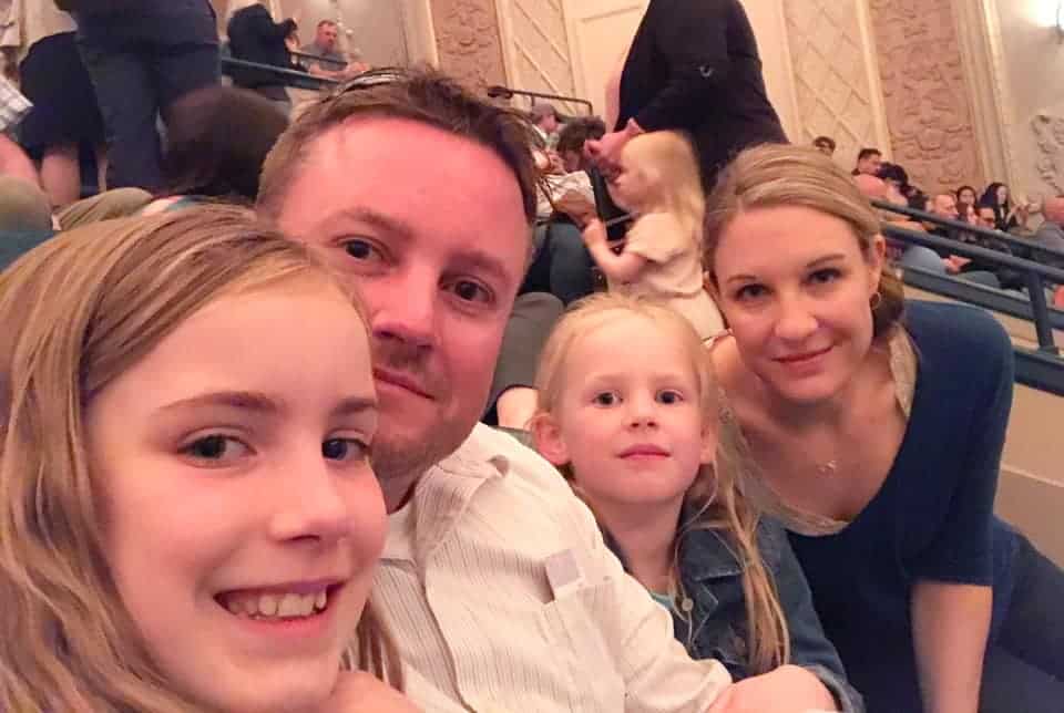 Family photo at a performance