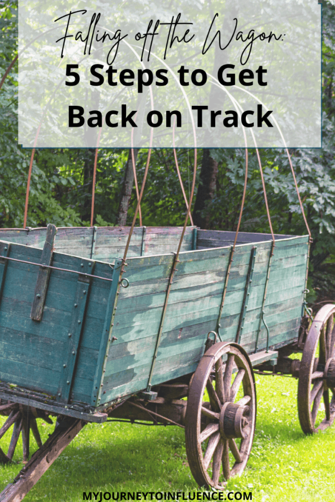 Falling off the wagon: 5 step strategy to help you get back on track and take action so you can achieve your financial goals.