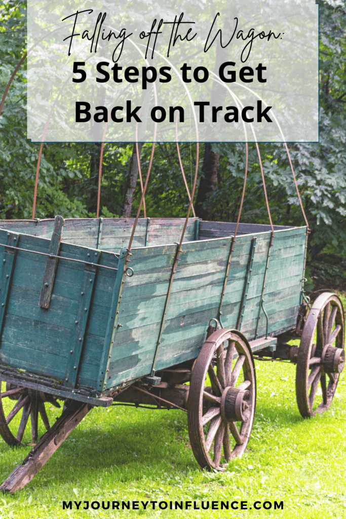 Falling off the wagon: 5 step strategy to help you get back on track and take action so you can achieve your financial goals.