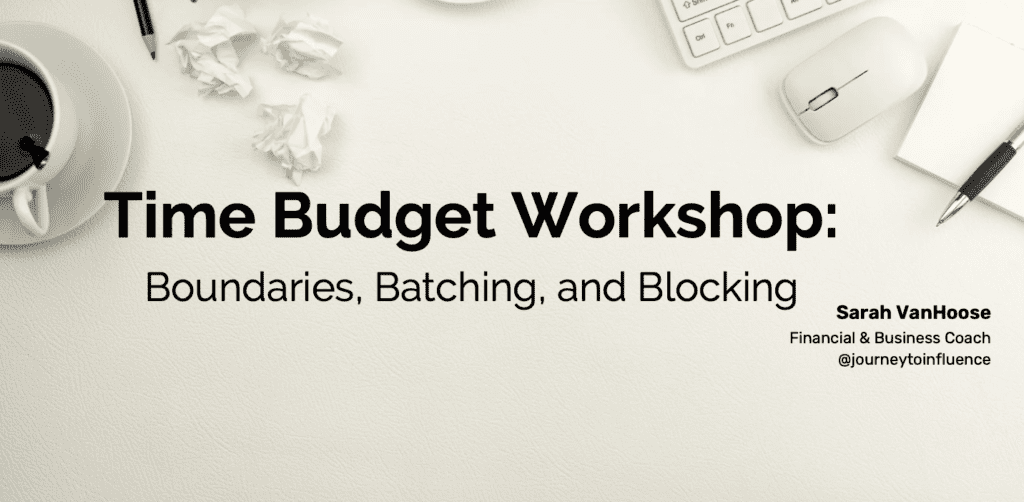 time budget workshop